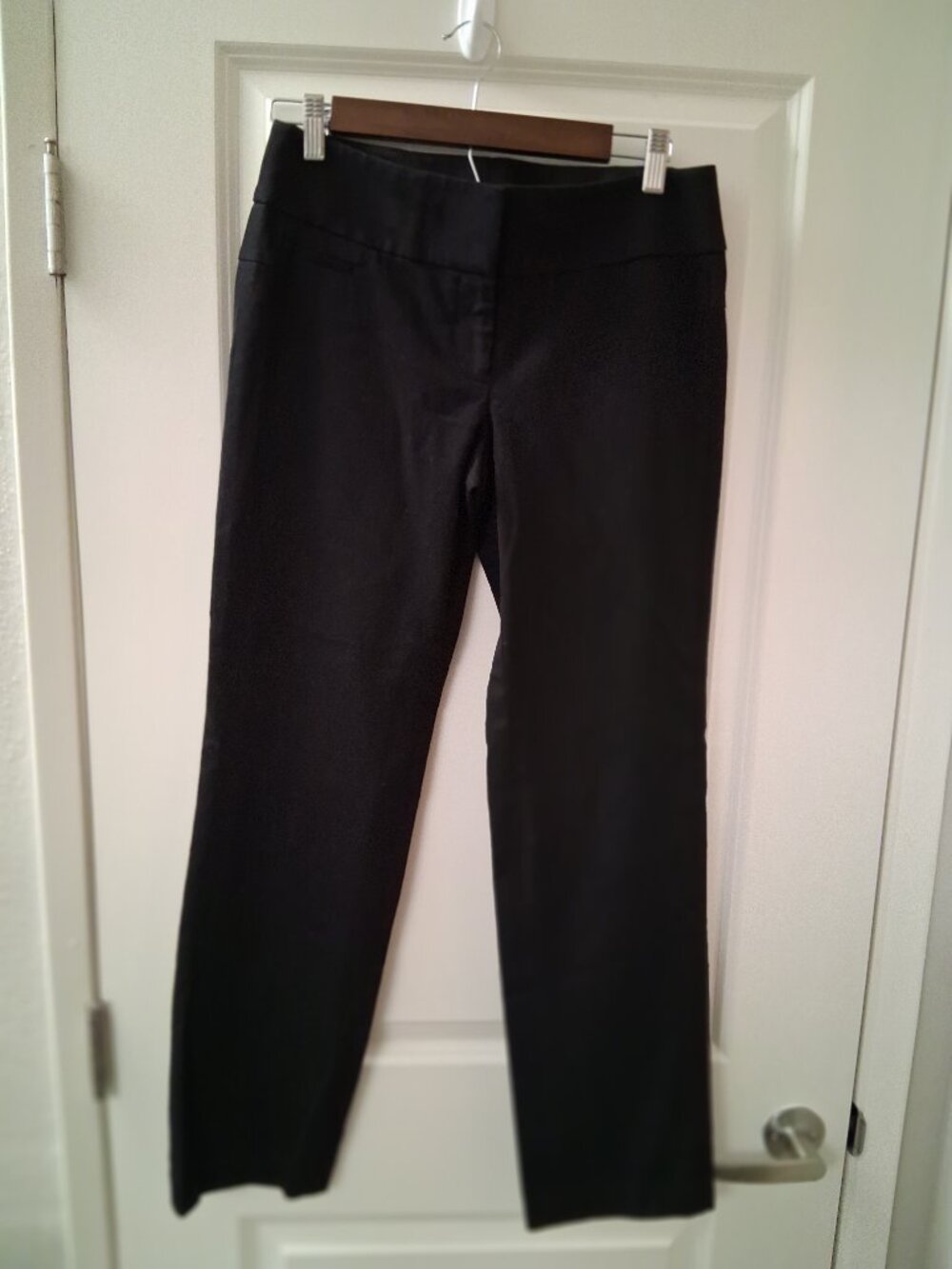 Loft Women's Julie Straight Black Trouser Pants SZ 2